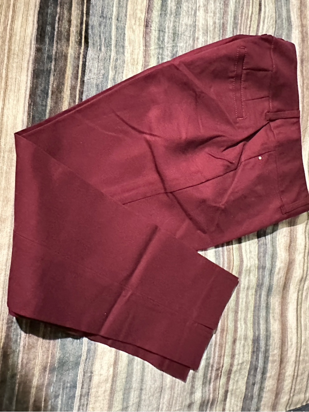 WomenBurgundy Dress Pants - Classic Formal Trousers